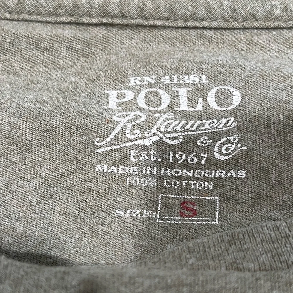 Polo Ralph Lauren OLIVE GREEN CREWNECK Cotton TEE Shirt, MEN SIZE S